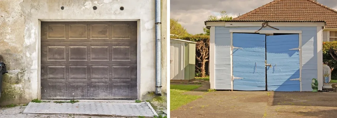 Rotten Steel Garage Door Repair in West Palm Beach, Florida